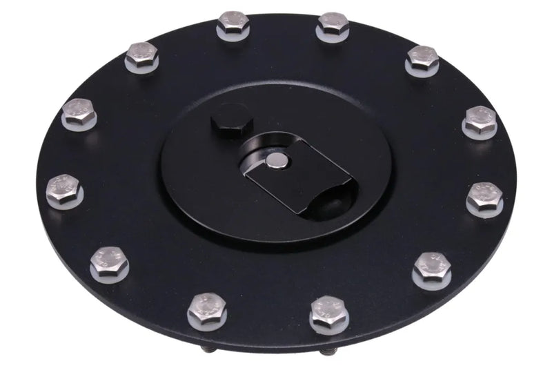 Raceworks Billet Aluminium Flush Fuel Cell Cap - Black