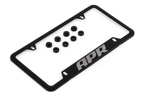 APR License Plate Frame - Thick, Black w/ Hiders license plate frames and vanity plates are the perfect addition for any tuned vehicle!