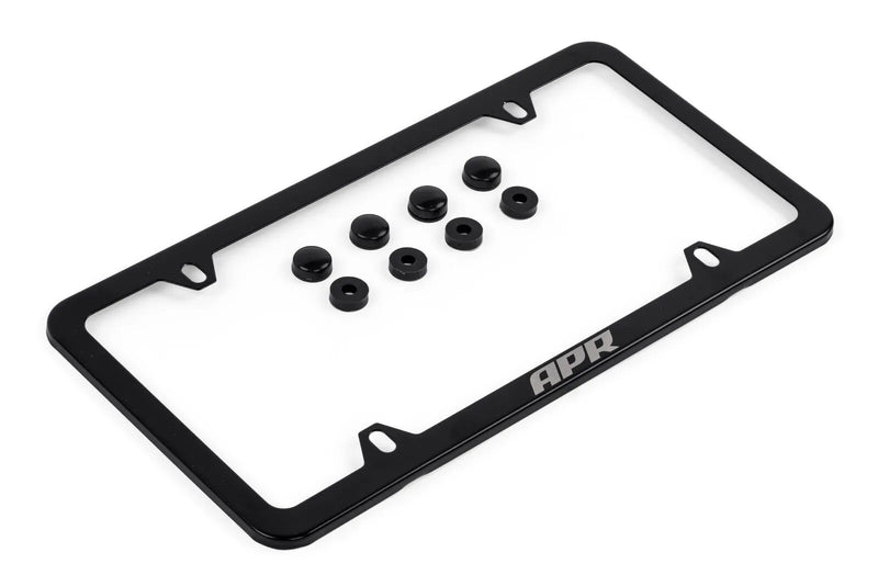 APR A1000013 License Plate Frame - Slim, Black w/ Hiders