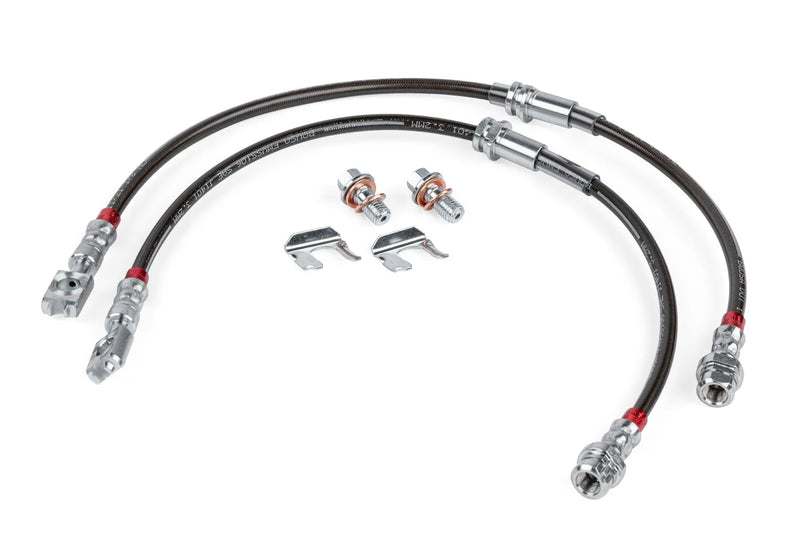 APR BRK00047 Braided Stainless Steel Brake Lines Set of 2