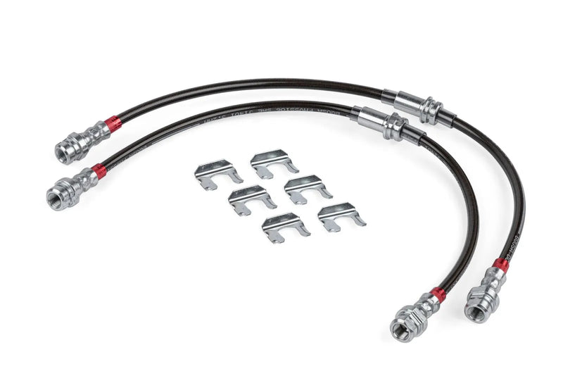 APR BRK00049 Braided Stainless Steel Brake Lines Set of 2