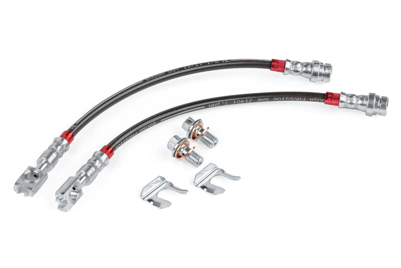 APR BRK00053 Braided Stainless Steel Brake Lines Set of 2