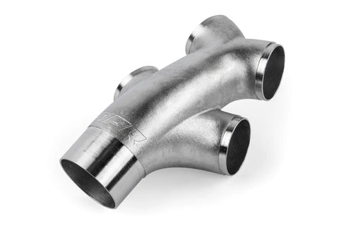 APR Cast Stainless Steel Double Y Splitter - 76mm 3" to Quad 63.5mm 2.5"