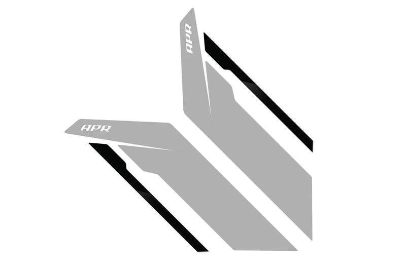 APR PM100335 Sideburns - Silver / Black Stripe Let