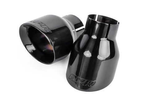 APR Double-Walled 4" Slash-Cut Tips Polished Diamond Black - Set of 2 Fits Universally on Various Exhaust Systems...