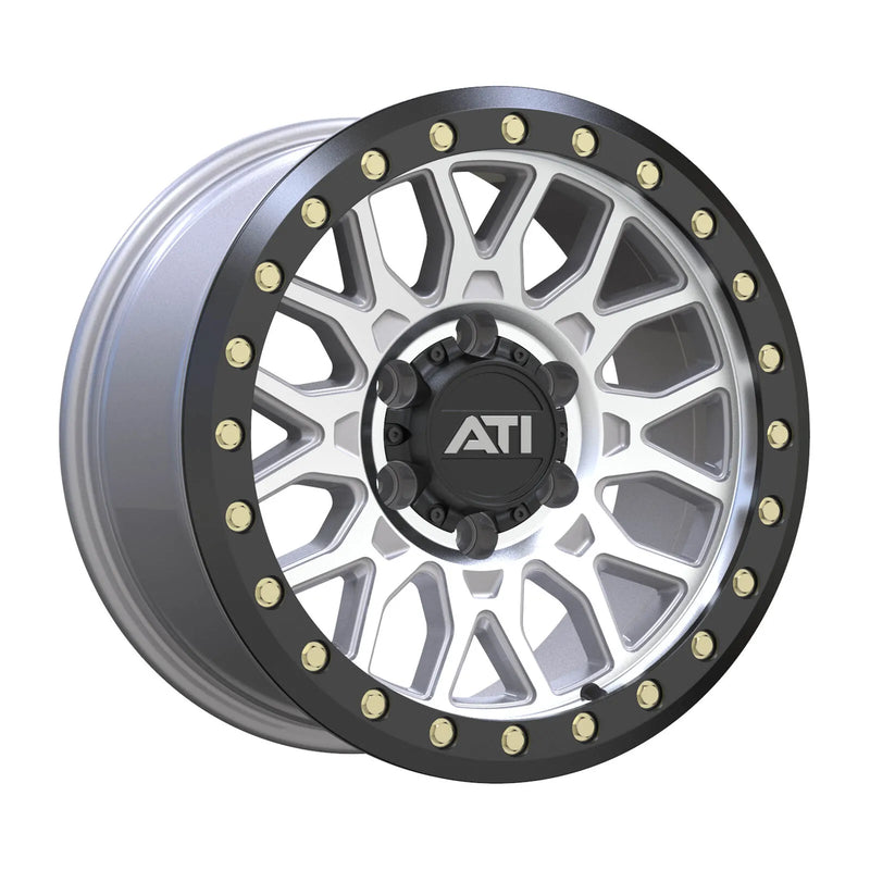 All Terrain Industries AT-01 17X8.5 Hybrid Beadlock Wheel - 5X150 -25 Black Hardware Kit (No ring) - Machined