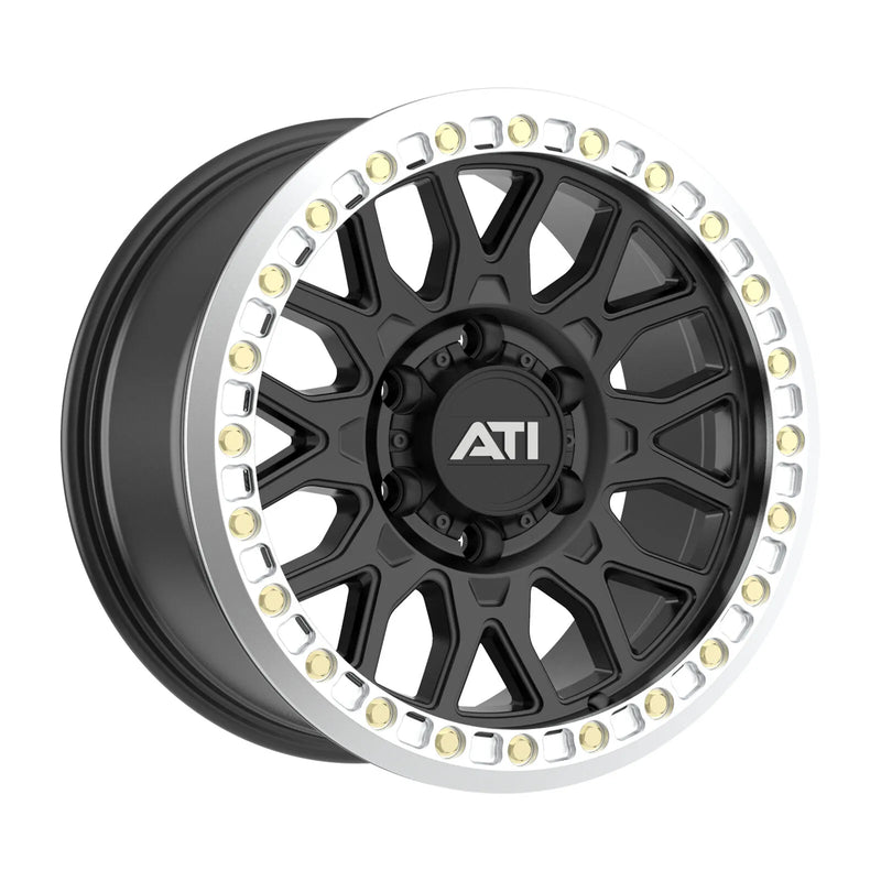 All Terrain Industries AT-01 17X8.5 Hybrid Beadlock Wheel - 6X139.7 Machined Imitation Beadlock Ring V2 - Black