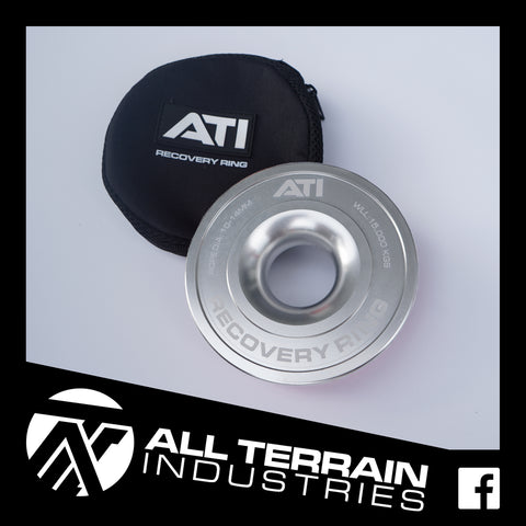 All Terrain Industries ATI 15,000kg Alloy Recovery Ring - Silver