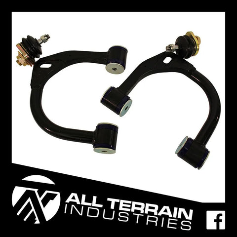 All Terrain Industries Adjustable Upper Control Arm Kit (Hilux 05+/Fortuner 15+) — fits Toyota Landcruiser Prado 15...