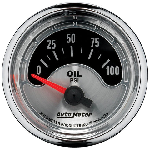Autometer 2-1/16" Oil Pressure 0-100 PSI Air-Core American Muscle