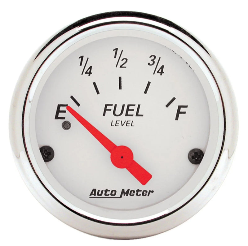 Autometer 2-1/16" Fuel Level 240-33 ohm Air-Core Arctic White