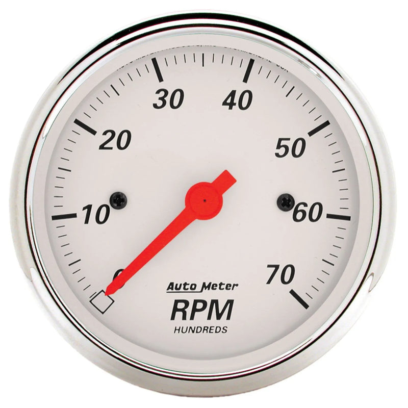 Autometer 3-1/8" In-Dash Tachometer 0-7,000 RPM Arctic White