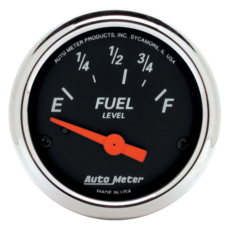 Autometer 2-1/16" Fuel Level 73-10 ohm Air-Core Designer Black