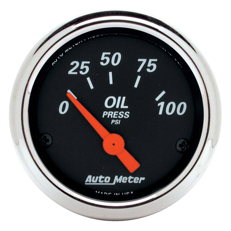 Autometer 2-1/16" Oil Pressure 0-100 PSI Air-Core Designer Black