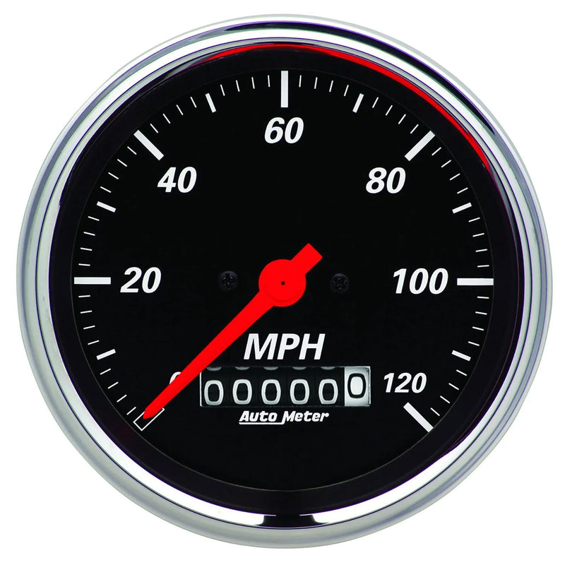 Autometer 3-3/8" Speedometer 0-120 MPH Electric Designer Black