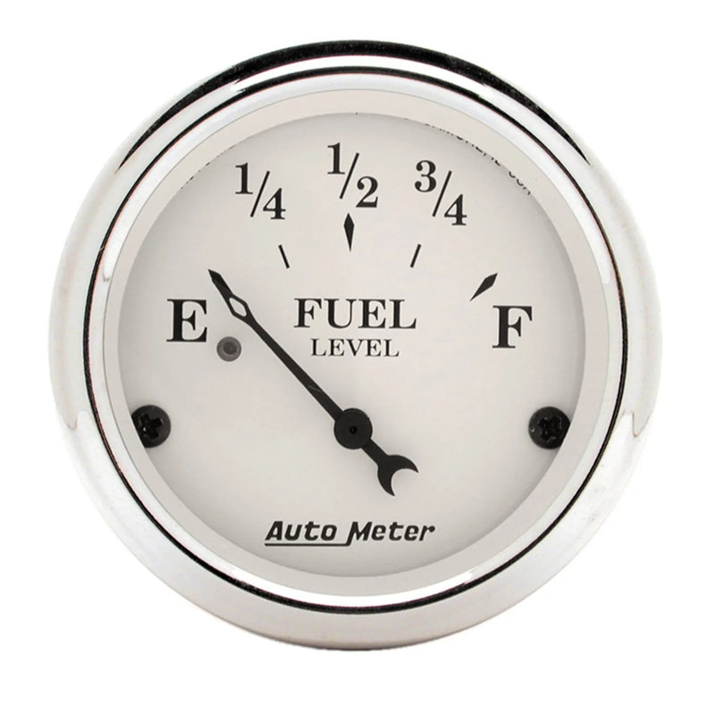 Autometer 2-1/16" Fuel Level 240-33 ohm Air-Core Old Tyme White