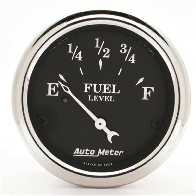 Autometer 2-1/16" Fuel Level 0-90 ohm Air-Core Old Tyme Black