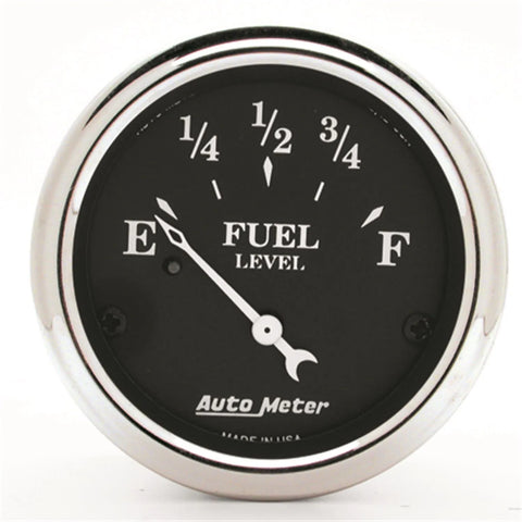 Autometer 2-1/16" Fuel Level 0-90 ohm Air-Core Old Tyme Black