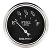 Autometer 2-1/16" Fuel Level 240-33 ohm Air-Core Old Tyme Black