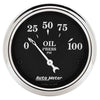 Autometer 2-1/16" Oil Pressure 0-100 PSI Air-Core Old Tyme Black