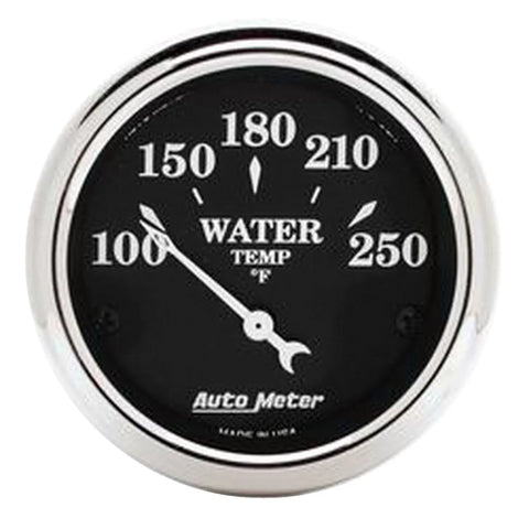 Autometer 2-1/16" Water Temperature 100-250 °F Air-Core Old Tyme Black
