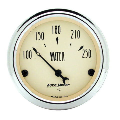 Autometer 2-1/16" Water Temperature 100-250 °F Air-Core Antique Beige
