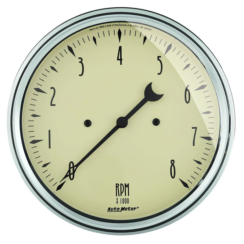 Autometer 5" In-Dash Tachometer 0-8,000 RPM Antique Beige