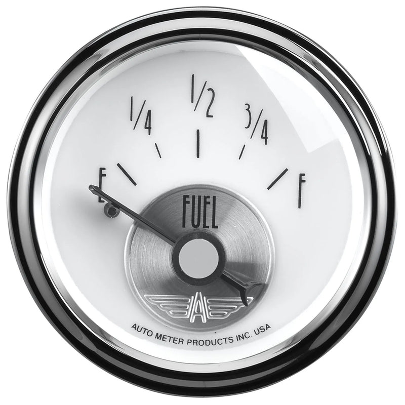 Autometer 2-1/16" Fuel Level 240-33 ohm Air-Core Prestige Pearl