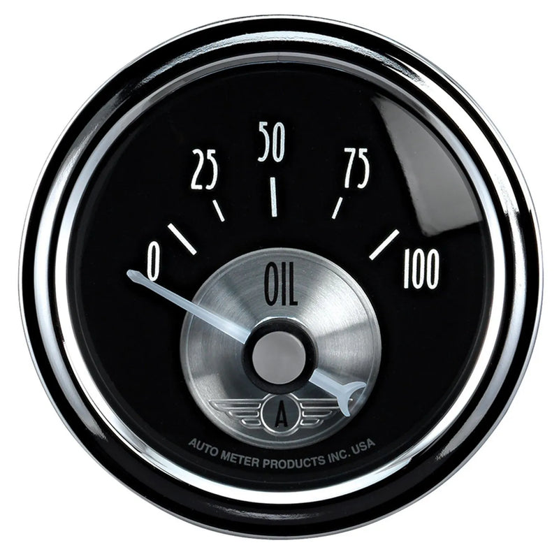 Autometer 2-1/16" Oil Pressure 0-100 PSI Air-Core Prestige Black Diamond