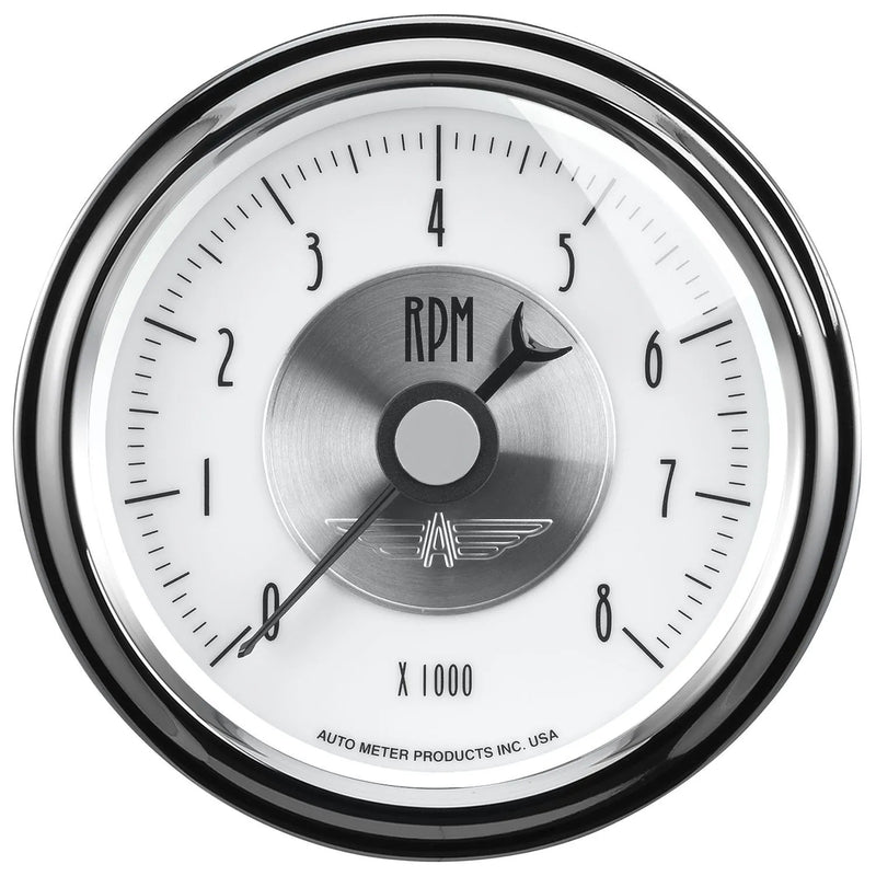 Autometer 3-3/8" In-Dash Tachometer 0-8,000 RPM Prestige Pearl