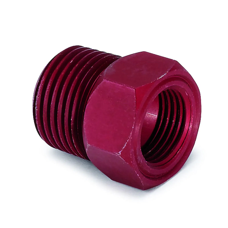 Autometer Fitting Adapter 1/2" NPT Male Aluminum Red for Mech. Temp. Gauge