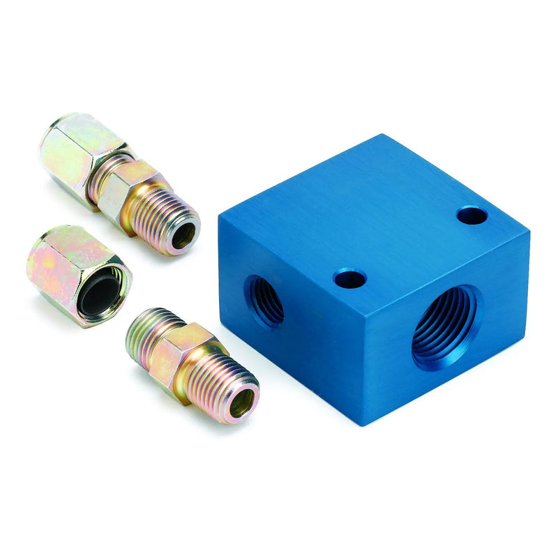 Autometer Fitting Adapter Transmission Line 3/8" OD Tubing 1/2" NPTF