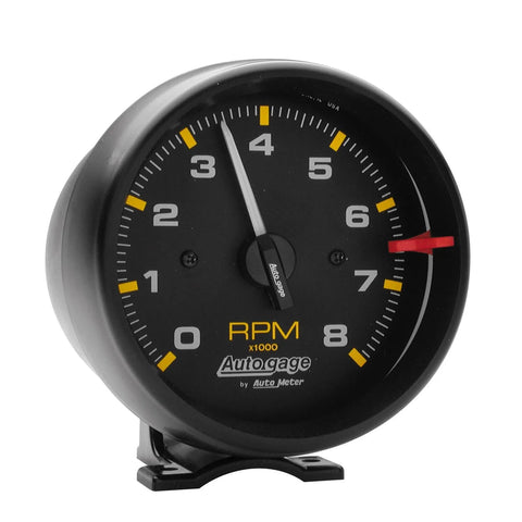 Autometer 3-3/4" Pedestal Tachometer 0-8,000 RPM Black/Black Auto Gage