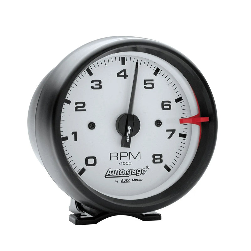 Autometer 3-3/4" Pedestal Tachometer 0-8,000 RPM White/Black Auto Gage