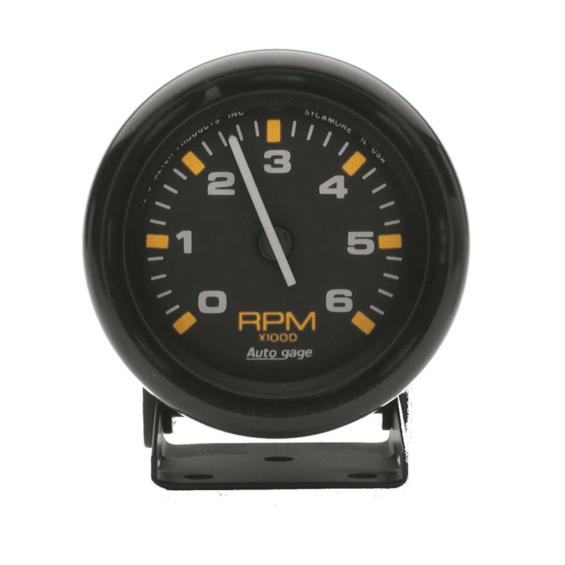 Autometer 2-3/4" Pedestal Tachometer 0-6,000 RPM Black/Black Auto Gage
