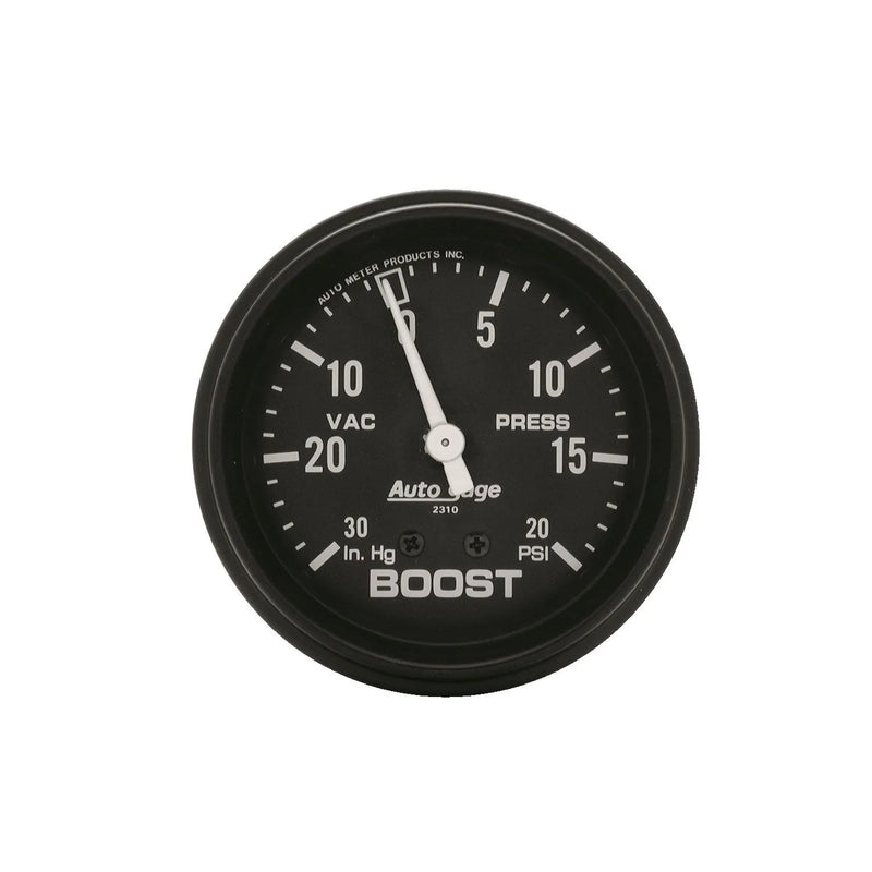 Autometer 2-5/8" Boost/Vacuum 30 In HG/20 PSI Mechanical Full Sweep Auto Gage
