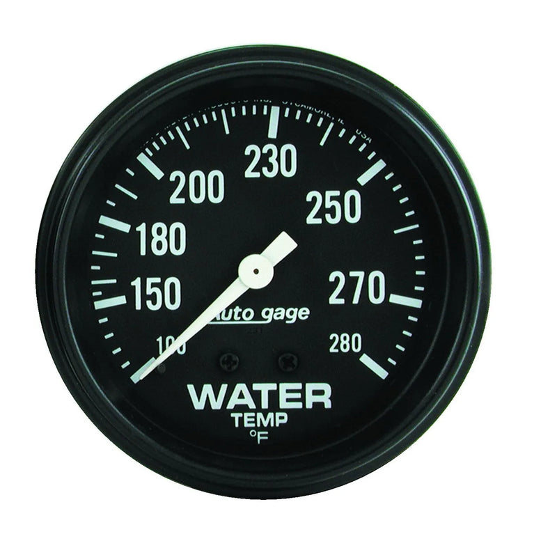 Autometer 2-5/8" Water Temperature 100-280 °F 6 Ft. Mechanical Full Sweep Auto Gage