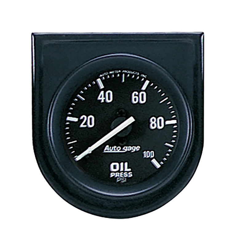 Autometer 2-1/16" Oil Pressure 0-100 PSI Mechanical Black Full Sweep Auto Gage