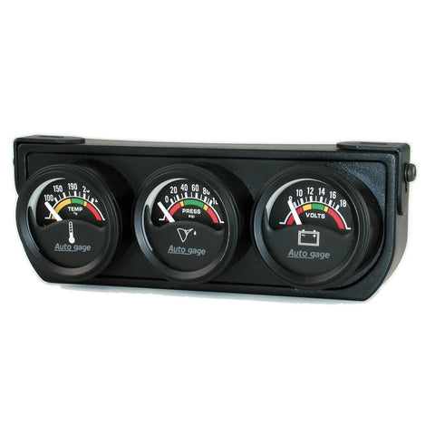 Autometer Gauge Console OILP/WTMP/Volt 1.5" 100 PSI/280 °F/18V Elec Black Dial Black BZL AG