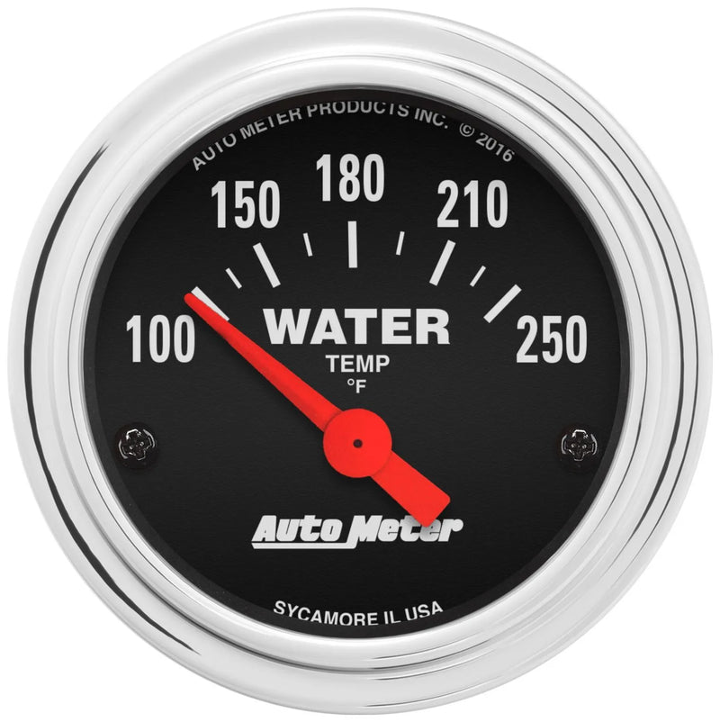 Autometer 2-1/16" Water Temperature 100-250 °F Air-Core Traditional Chrome