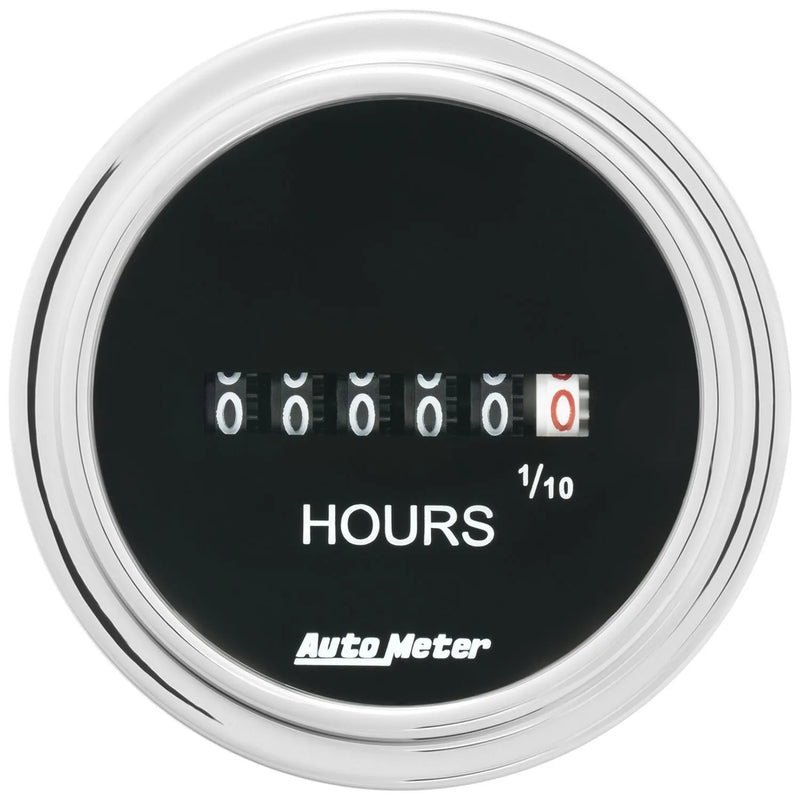 Autometer 2-1/16" Hourmeter Traditional Chrome