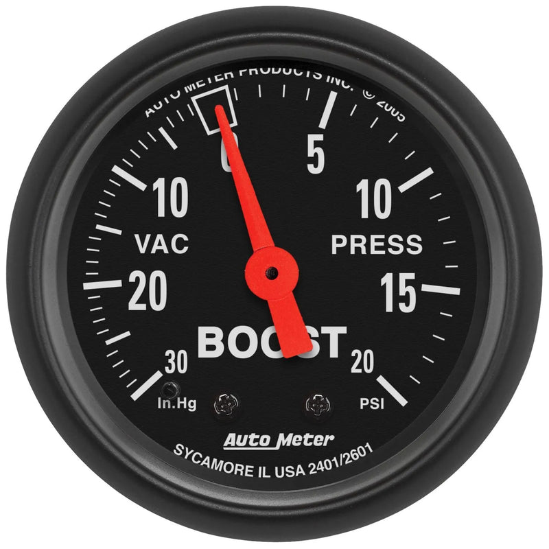 Autometer 2-1/16" Boost/Vacuum 30 In HG/20 PSI Mechanical Z-Series