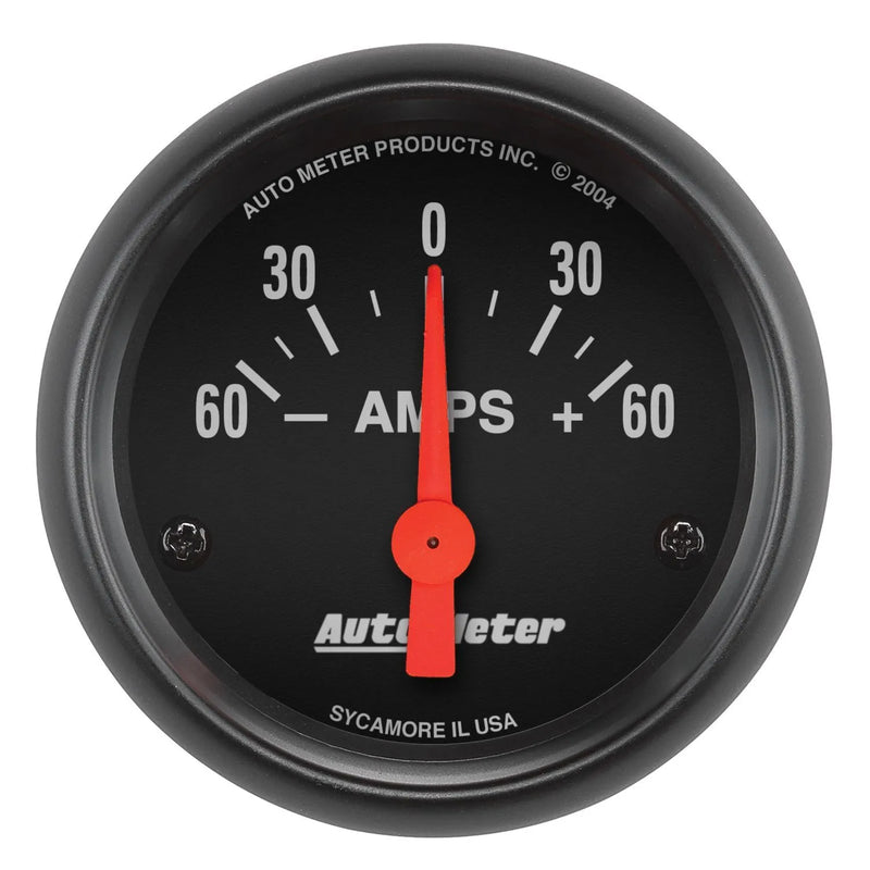 Autometer 2-1/16" Ammeter 60-0-60 Amps Z-Series