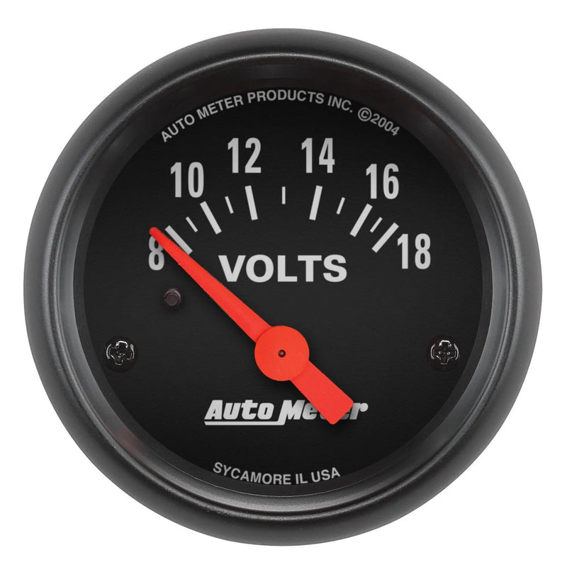 Autometer 2-1/16" Voltmeter 8-18V Air-Core Z-Series