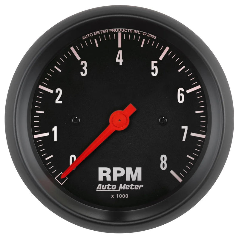 Autometer 3-3/8" In-Dash Tachometer 0-8,000 RPM Z-Series
