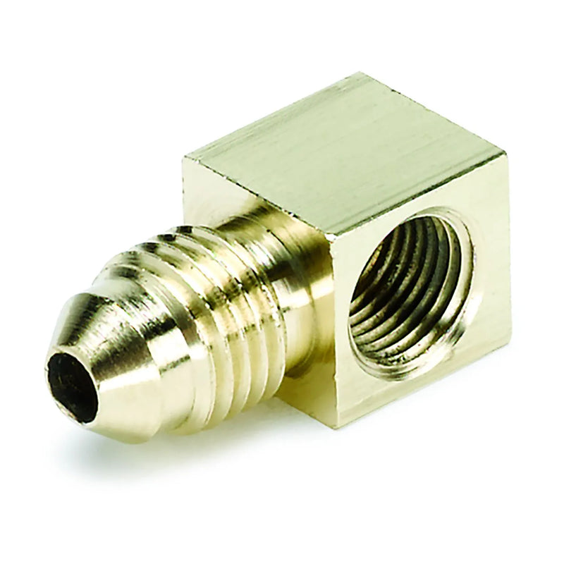 Autometer Fitting Adapter 90 ° 1/8" NPT Female to -4AN Male Brass