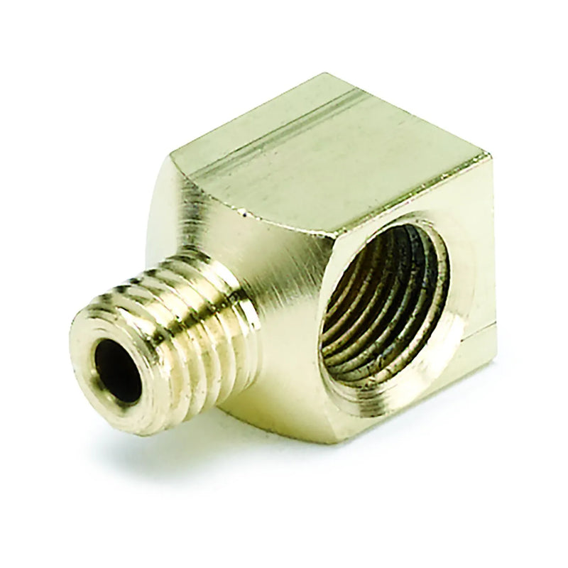 Autometer Fitting Adapter 90 ° 1/8" NPTF Female to 1/8" Compression Male Brass