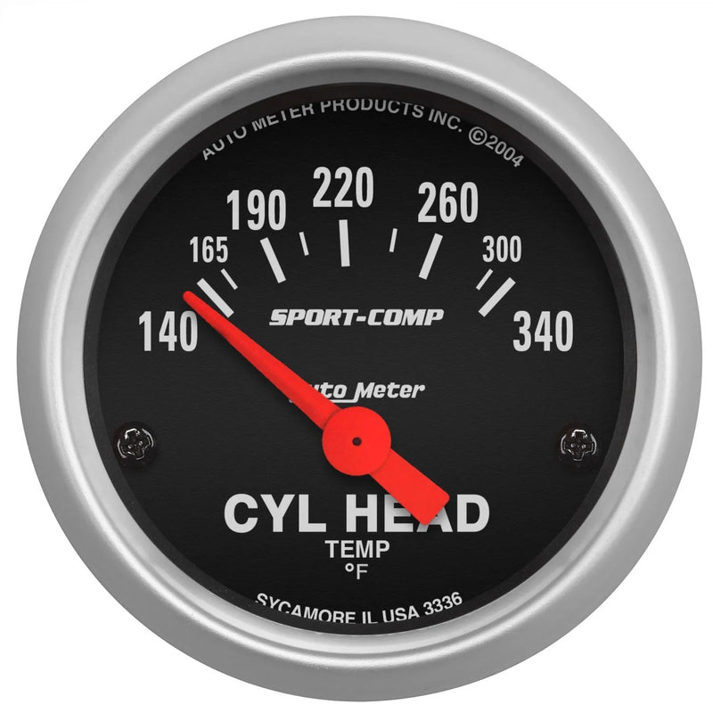 Autometer 2-1/16" Cylinder Head Temperature 140-340 °F Air-Core