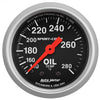 Autometer 2-1/16" Oil Temperature 140-280 °F 6 Ft. Mechanical Sport-Comp