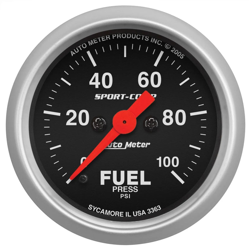 Autometer 2-1/16" Fuel Pressure 0-100 PSI Stepper Motor Sport-Comp